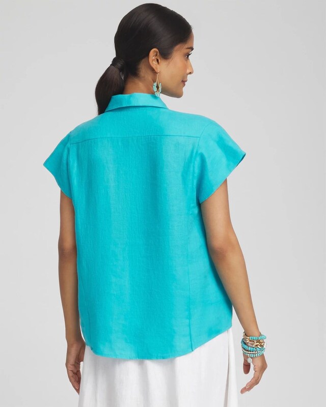 Linen Popover Top - image 3